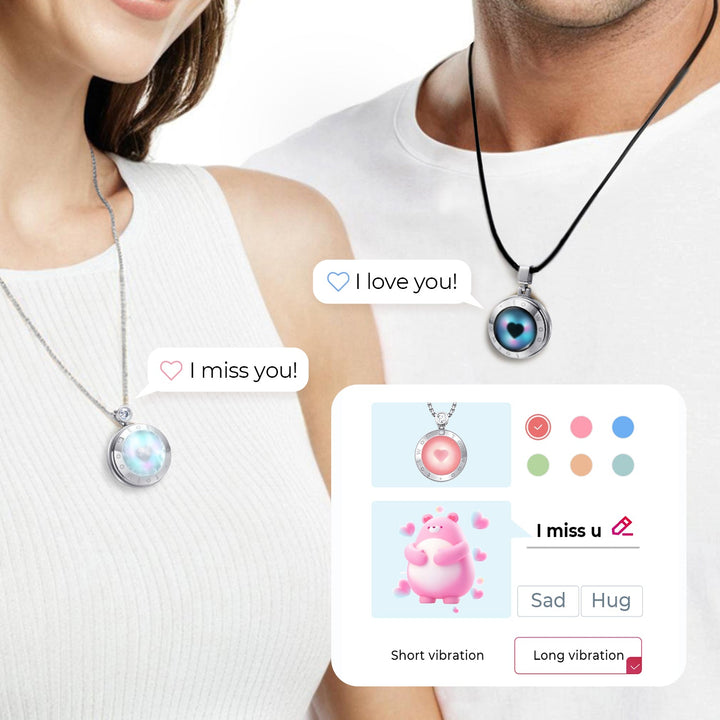 Soulmate 2.0 Touch-Halsketten mit Obsidian und Perlmutt-Elementen