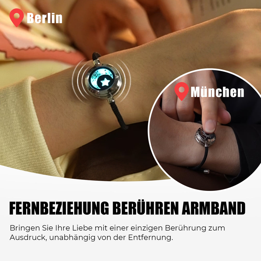 Sonne & Mond Serie - Touch Armbänder mit Mailänder Seil (Silber+Silber)