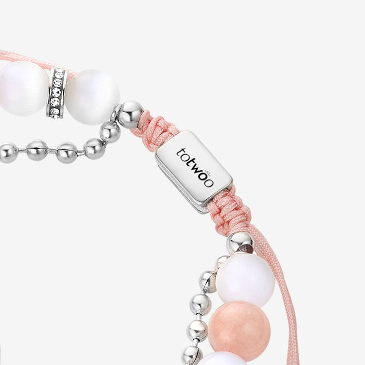 Sonne & Mond Touch Armbänder mit Phantasmal-Perlen (Silber+Silber)