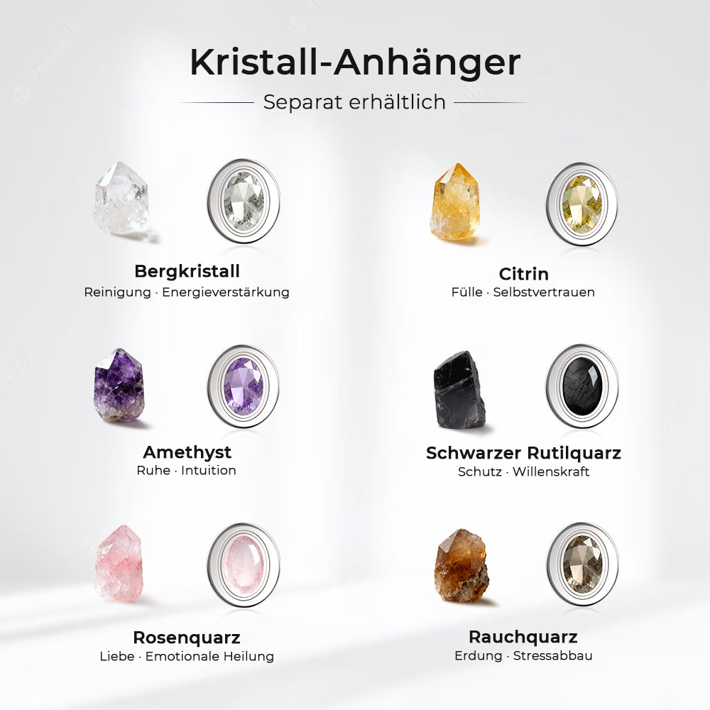 Kristall- & Herz-Anhänger für Morse LOVE Armbänder