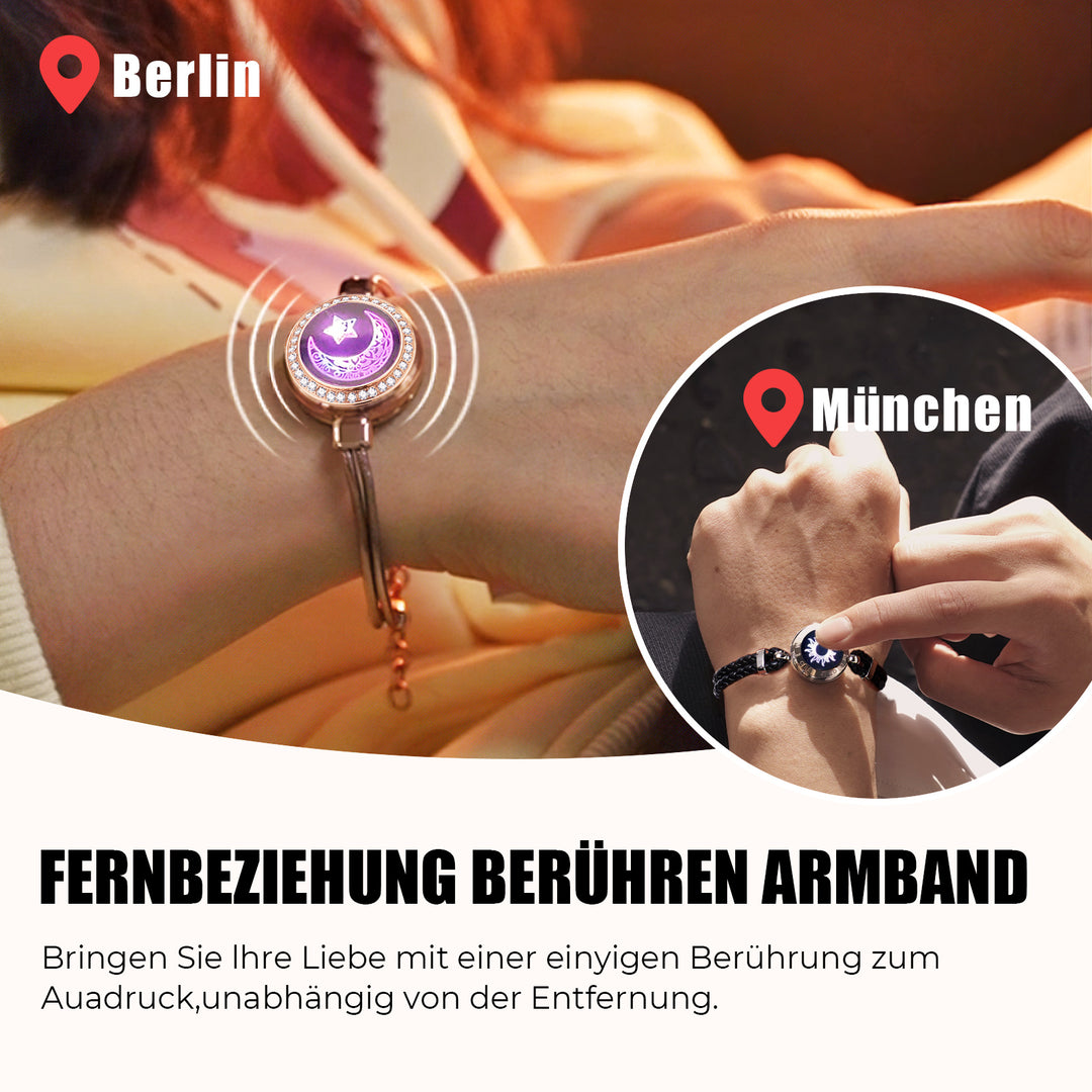 Sun & Moon Touch Armbänder (Schlangenkette + Geflochtenes Band)