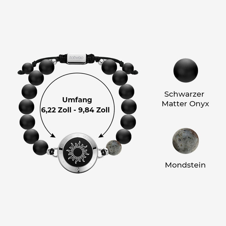 Sonne & Mond Touch-Armbänder mit 14 Arten natürlicher Perlen