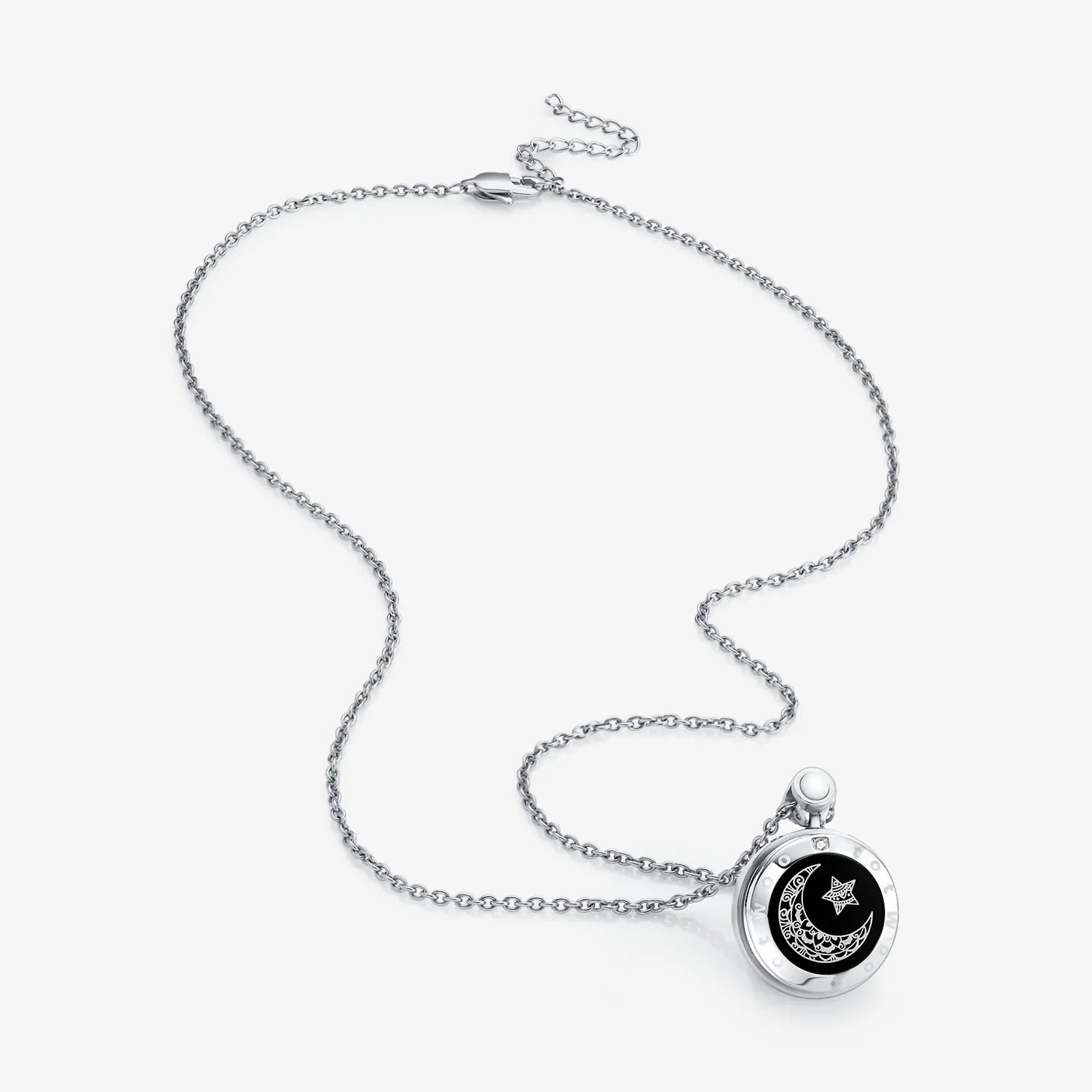 Sonne & Mond - Touch-Halsketten mit Naturachat – Set für Zwei