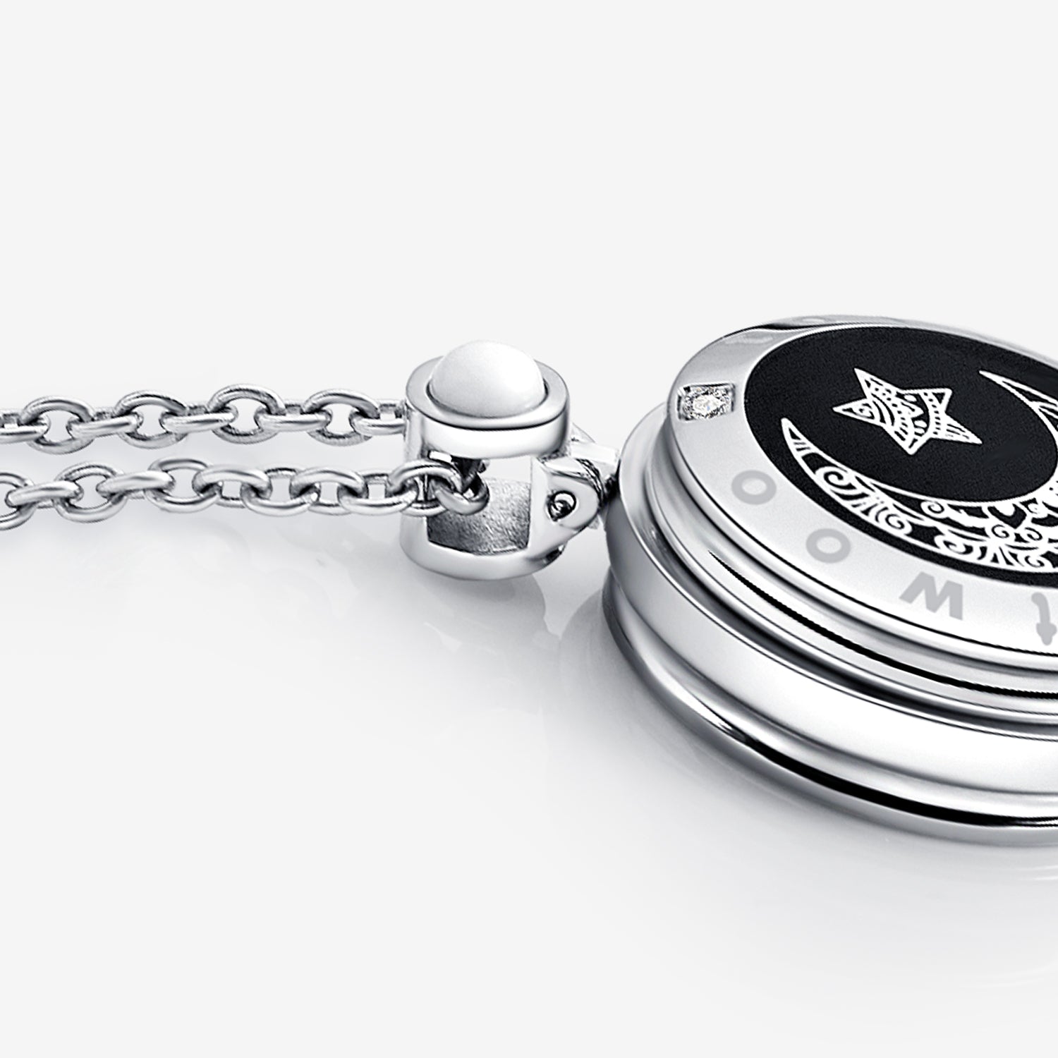 Sonne & Mond - Touch-Halsketten mit Naturachat – Set für Zwei