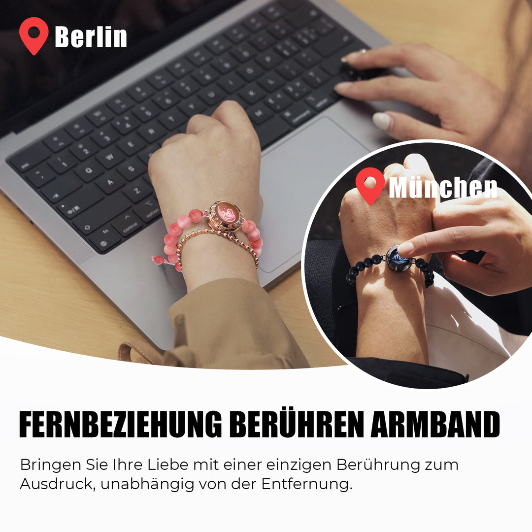 Berg & Meer Serie - Berg & Meer Touch Armbänder mit schwarzen Achatperlen und Rosa Persischem Jade