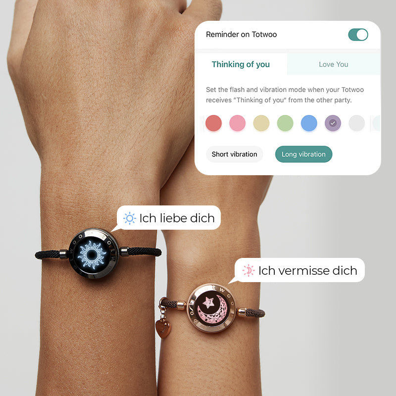 Sonne & Mond Serie - Mond Touch Armband mit Milan Seil - Einzeln
