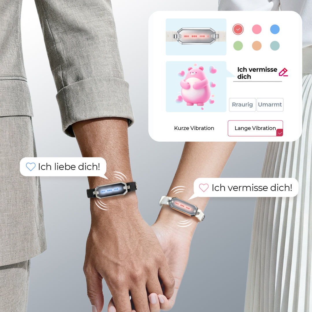 [Nur 100 Paare | Limitierte Edition zum 10. Jubiläum] Morse LOVE Toucharmbänder mit Silikon