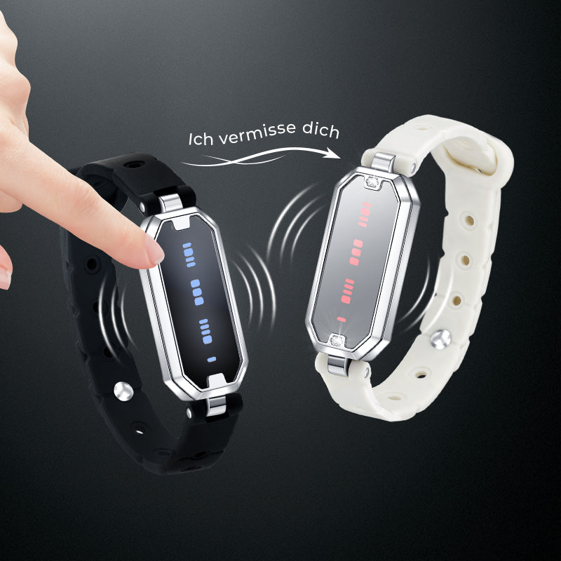 [Nur 100 Paare | Limitierte Edition zum 10. Jubiläum] Morse LOVE Toucharmbänder mit Silikon