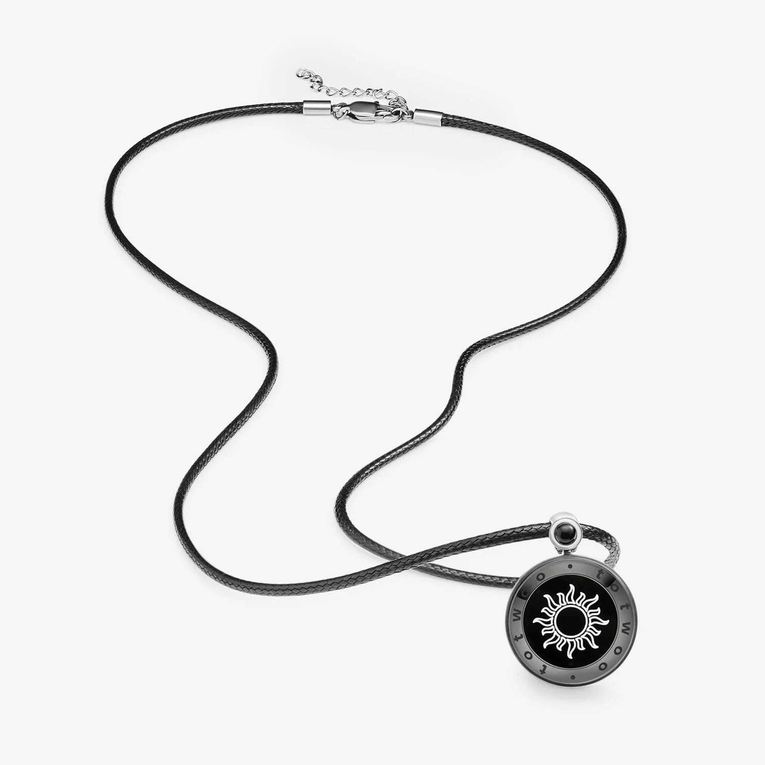 Sonne & Mond - Touch-Halsketten mit Naturachat – Set für Zwei