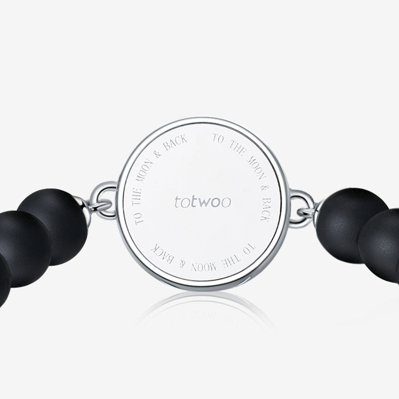 Mondschein-Glanz Touch-Armbänder mit Amazonit- und Schwarzer Onyx-Perlen