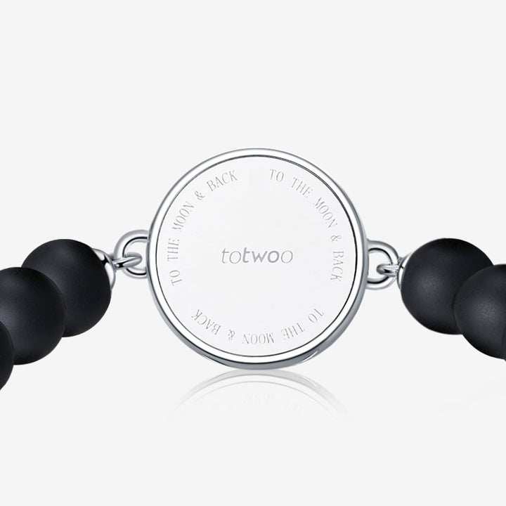 Mondschein-Glanz Touch-Armbänder mit Amazonit- und Schwarzer Onyx-Perlen
