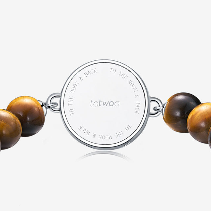 Mondschein-Glanz Touch-Armbänder mit Tigerauge-Perlen