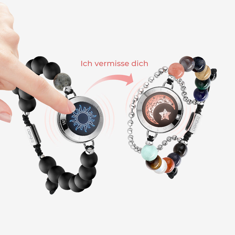 Sonne & Mond Touch-Armbänder mit 13 Arten natürlicher Perlen