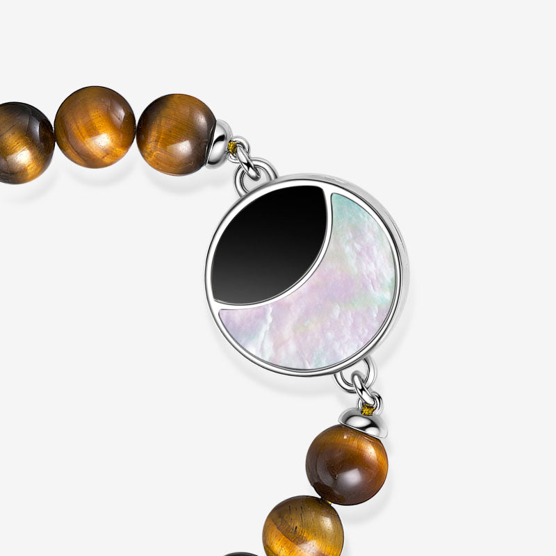 Mondschein-Glanz Touch-Armbänder mit Tigerauge-Perlen