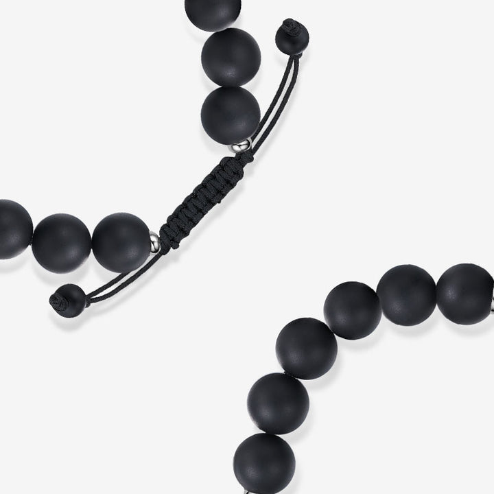 Mondschein-Glanz Touch-Armbänder mit Amazonit- und Schwarzer Onyx-Perlen