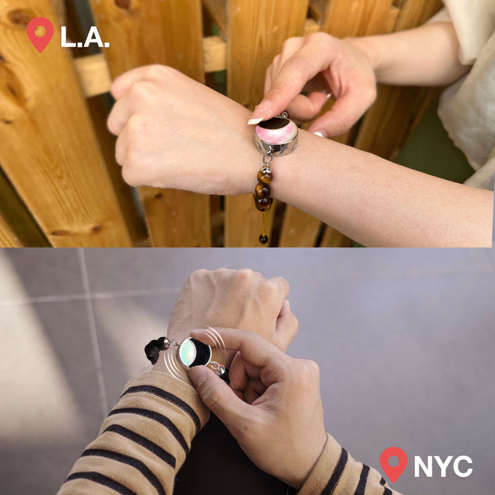 Mondschein-Glanz Touch-Armbänder mit Tigerauge-Perlen