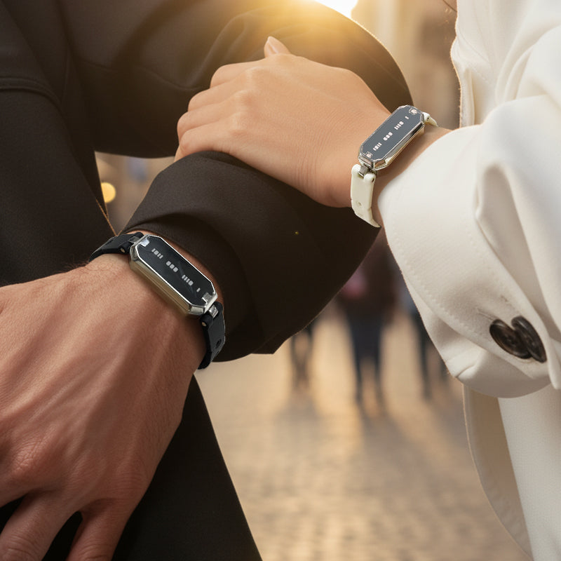 [Nur 100 Paare | Limitierte Edition zum 10. Jubiläum] Morse LOVE Toucharmbänder mit Silikon