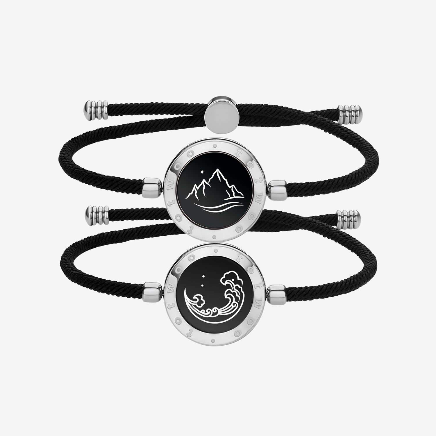Berg & Meer Serie - Berg & Meer Touch Armbänder mit Mailänder Seil (Schwarz+Schwarz)