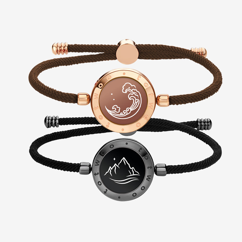 Berg & Meer Serie - Touch Armbänder mit Mailänder Seil (Schwarz+Braun)