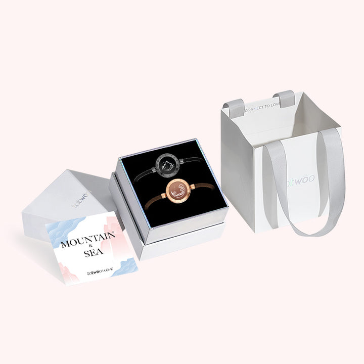 Berg & Meer Serie - Touch Armbänder mit Mailänder Seil (Schwarz+Braun)