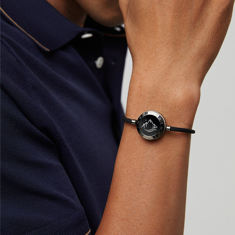 Berg & Meer Serie - Touch Armbänder mit Mailänder Seil (Schwarz+Braun)