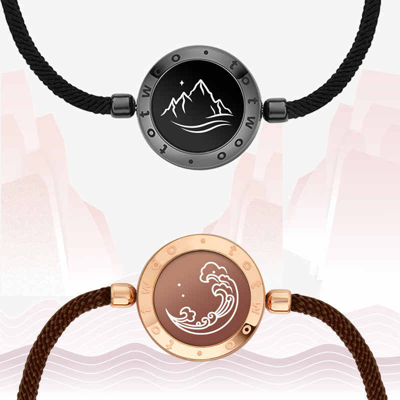 Berg & Meer Serie - Touch Armbänder mit Mailänder Seil (Schwarz+Braun)