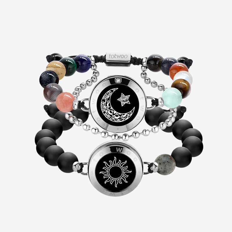 Sonne & Mond Touch-Armbänder mit 13 Arten natürlicher Perlen