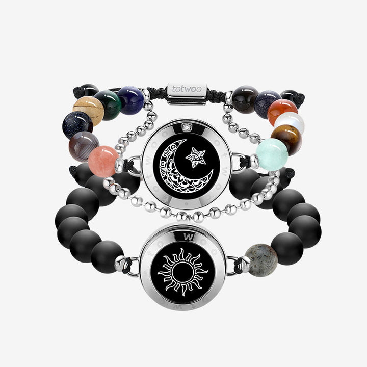 Sonne & Mond Touch-Armbänder mit 13 Arten natürlicher Perlen