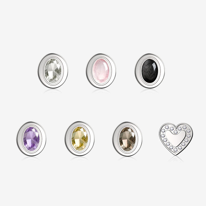 Kristall- & Herz-Anhänger für Morse LOVE Armbänder