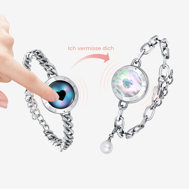 Seelenverwandter 2.0 Touch Armbänder (Silber+Silber)