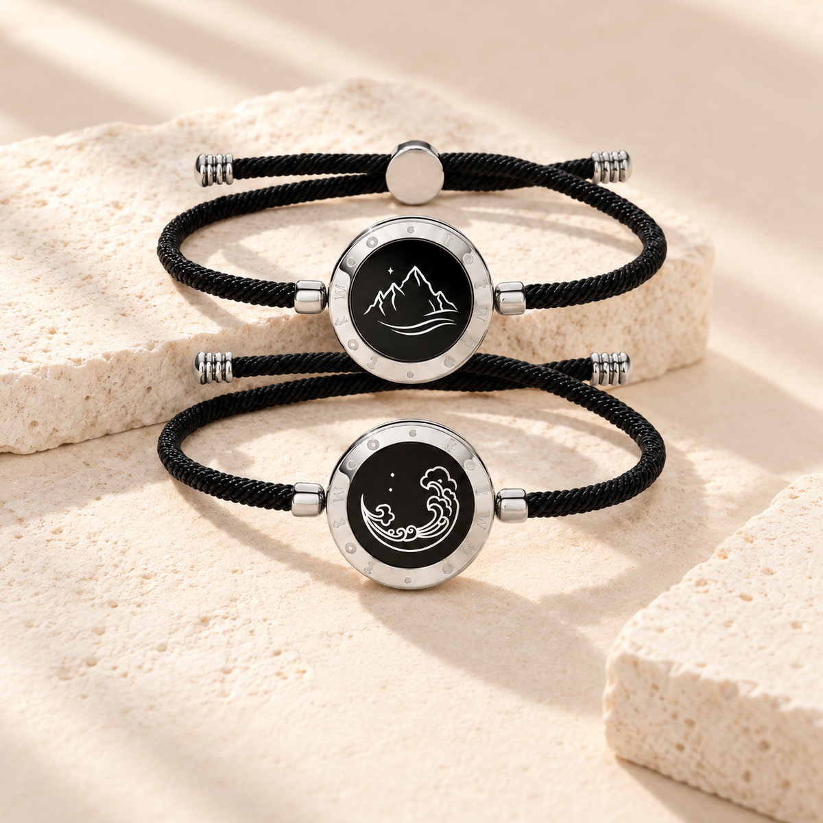 Berg und Meer Touch-Armbänder mit Mailänder Mesh