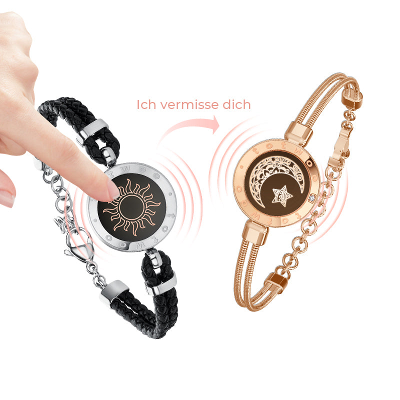 Sonne & Mond Serie - Touch Armbänder (Geflochtene Sonne + Schlangenkette Mond)