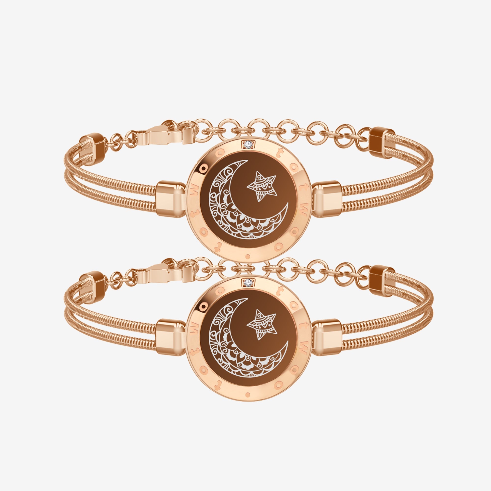 Sonne & Mond Serie - Mond&Stern Touch Armbänder mit Schlangenkette