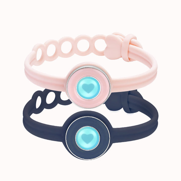 Sugar Macaron Touch Armbänder (Tiefblau + Rosa)