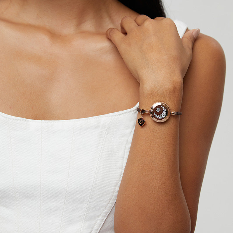Sonne & Mond Serie - Mond Touch Armband mit Milan Seil - Einzeln