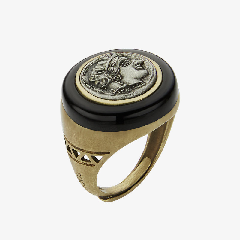 totwoo MEET Ring - Vintage Griechische Münze Smart Ring (4 Stile)