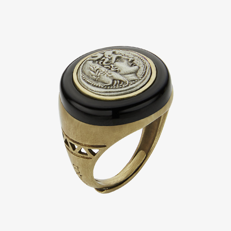 totwoo MEET Ring - Vintage Griechische Münze Smart Ring (4 Stile)